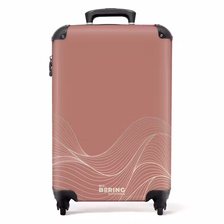 Valise - Minimal - Bois de rose avec vagues — 1