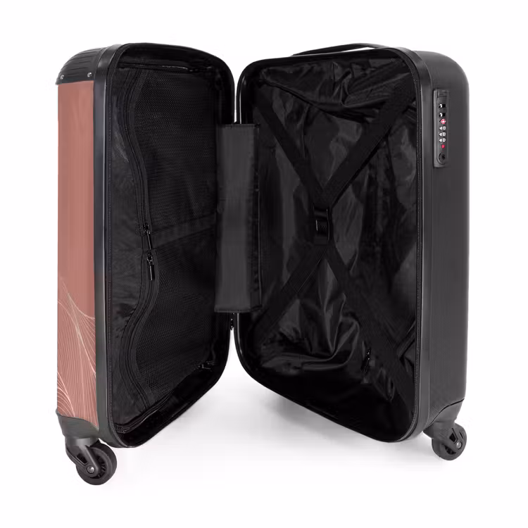 Valise - Minimal - Bois de rose avec vagues — 4