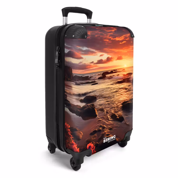 Valise - Plage rocheuse au coucher du soleil — 2