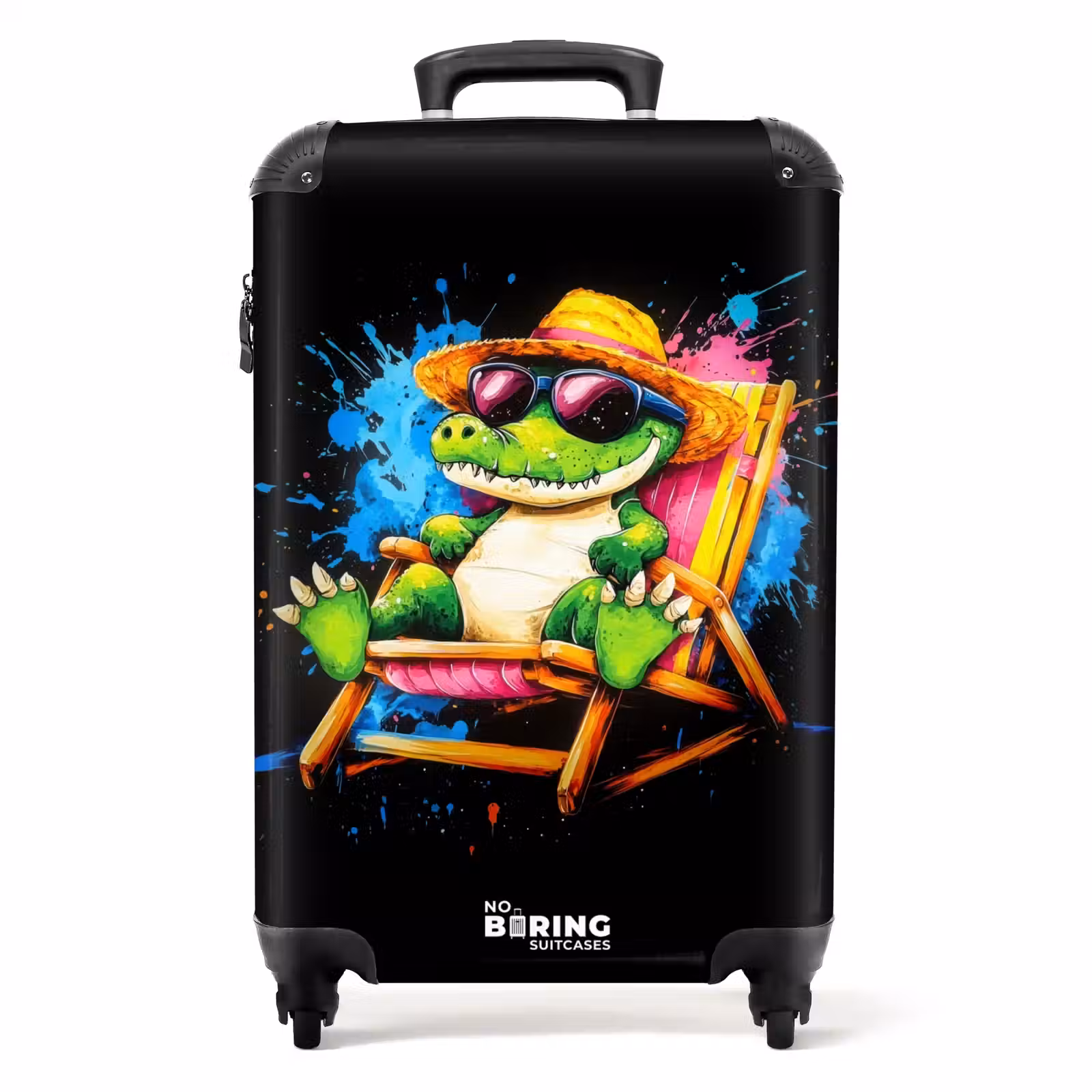 Valise - Crocodile d'été avec graffiti — 1