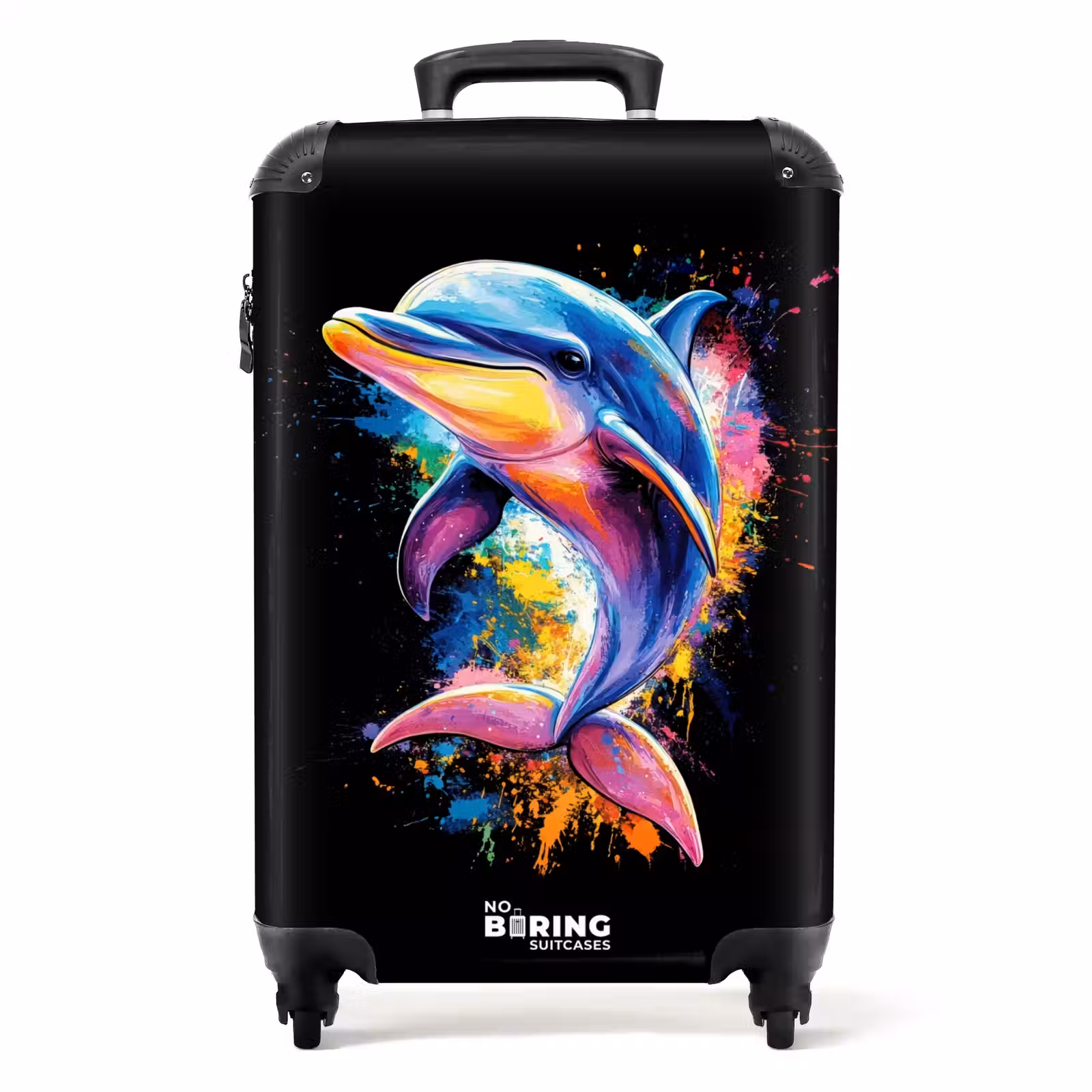 Valise - Dauphin avec graffitis colorés — 1