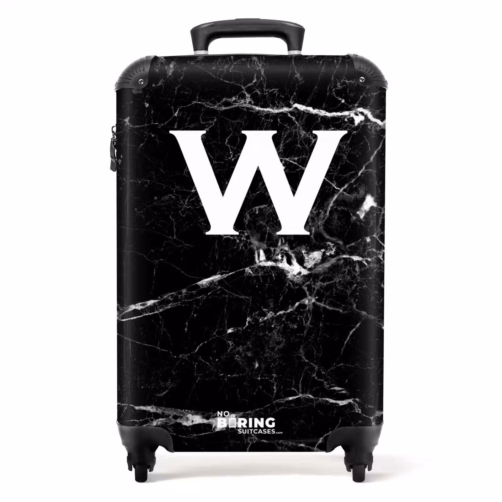 Valise - Impression marbrée - Noir - Lettre W — 1