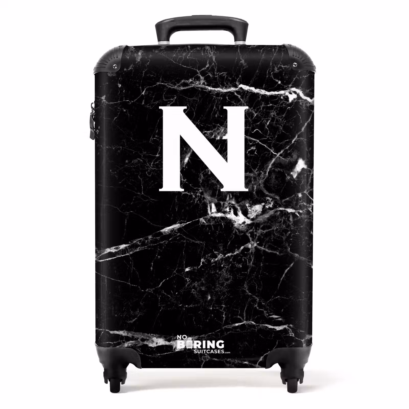 Valise - Lettre N - Marbre - Noir - Impression marbre — 1