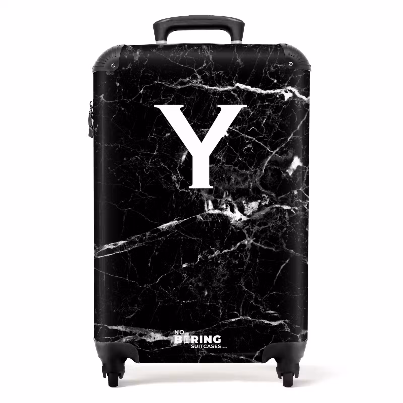 Valise - Lettre Y - Marbre - Noir - Aspect marbre — 1