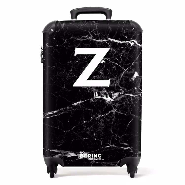 Valise - Aspect marbré - Lettre Z - Noir — 1
