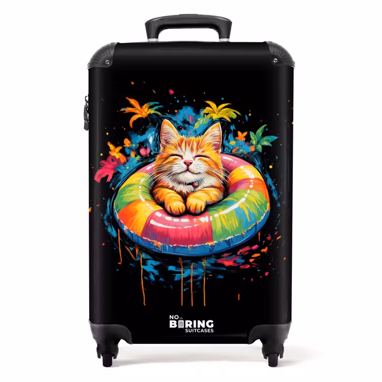 Valise - Chat d'été avec bandeau de natation coloré — 1