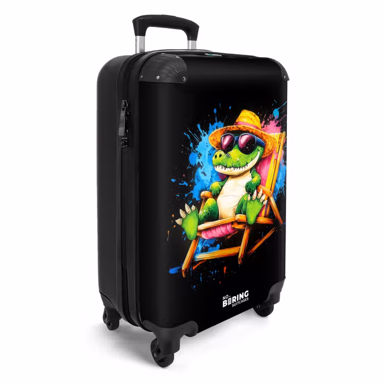 Valise - Crocodile d'été avec graffiti — 2