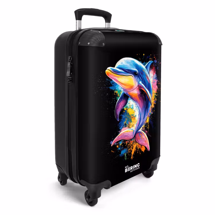 Valise - Dauphin avec graffitis colorés — 2