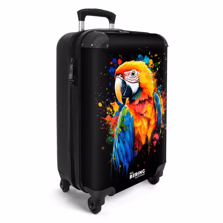 Valise - Perroquet coloré avec graffiti — 2
