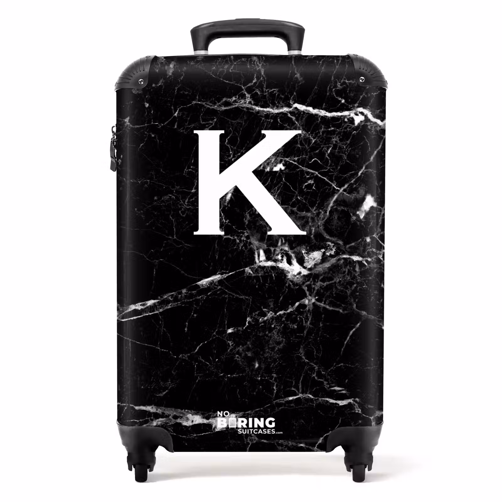 Valise - Impression marbrée - Noir - Lettre K — 1