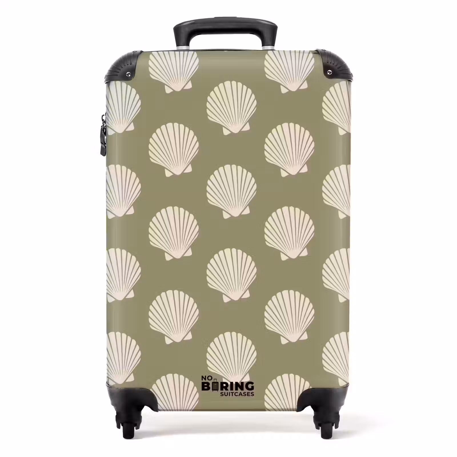 Valise - Motifs - Motif coquillage en gris-vert — 1