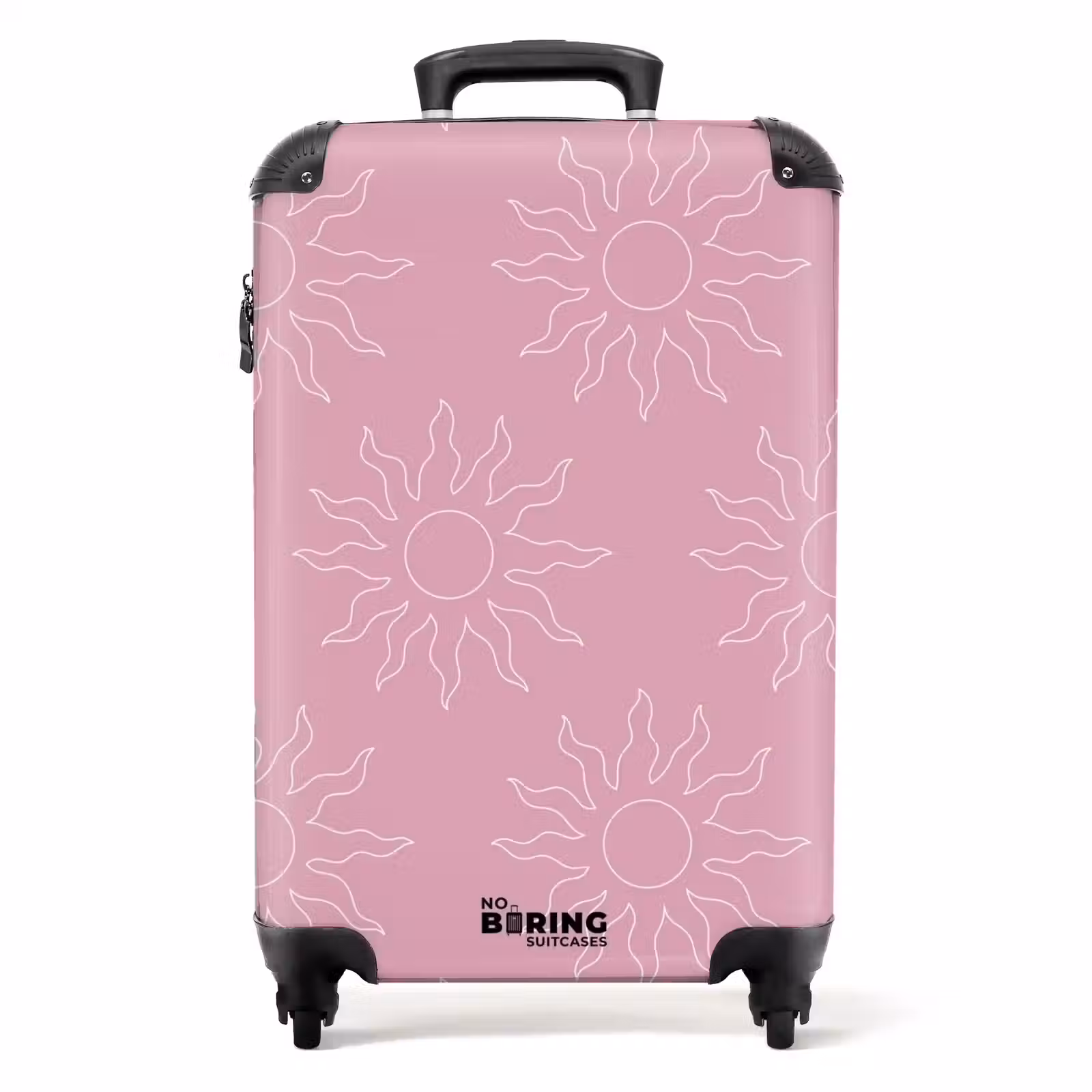 Valise - Motifs - Motif de soleil sur fond rose abricot — 1