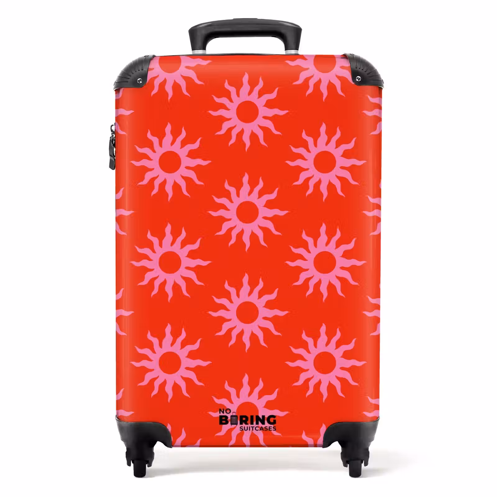 Valise - Motifs - Motif de soleil sur fond rouge vif — 1