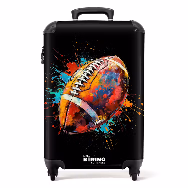 Valise - Ballon de rugby avec graffitis colorés — 1