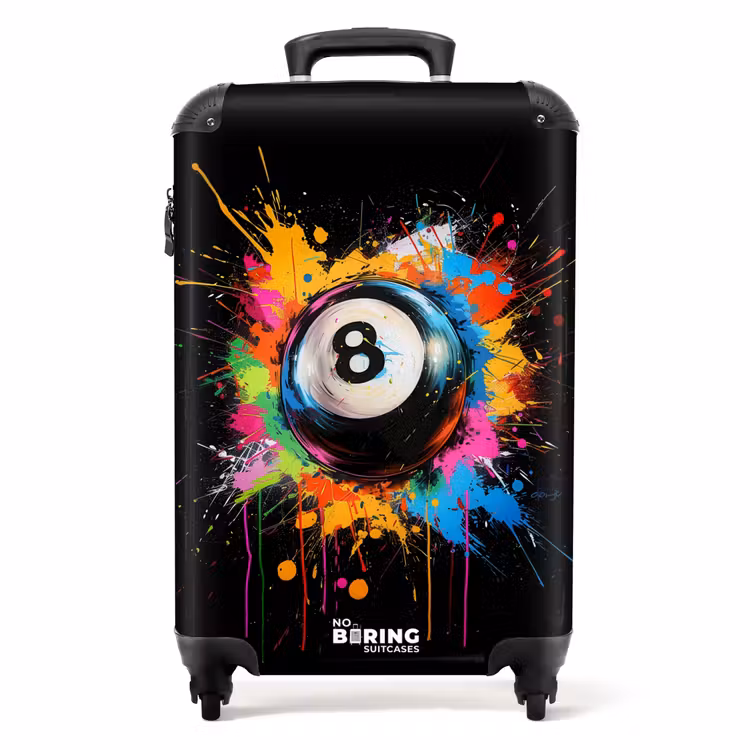 Valise - Boule de billard avec graffiti — 1
