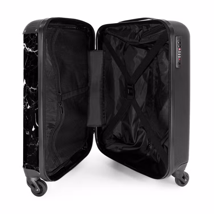 Valise - Impression marbrée - Noir - Lettre K — 4