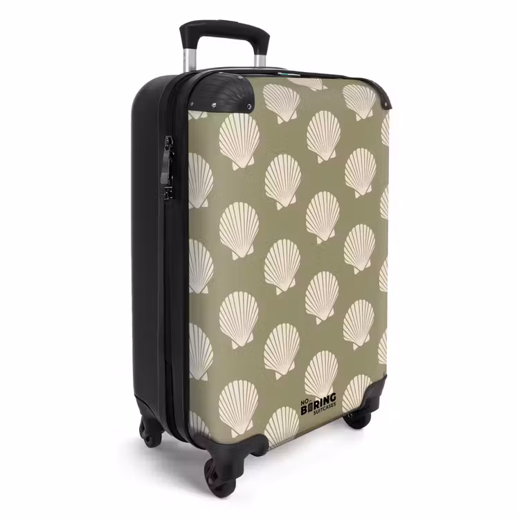 Valise - Motifs - Motif coquillage en gris-vert — 2