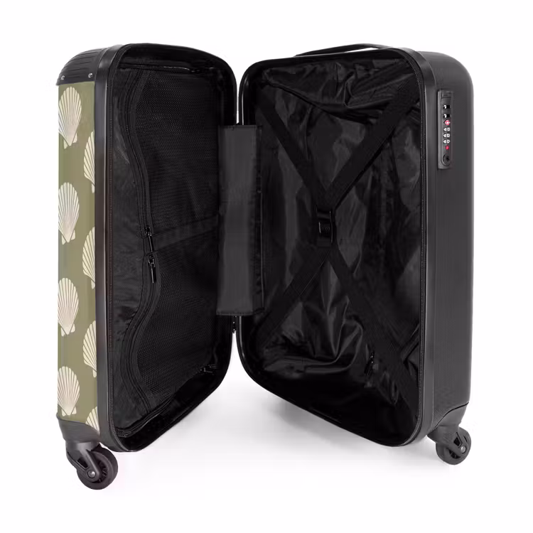 Valise - Motifs - Motif coquillage en gris-vert — 4