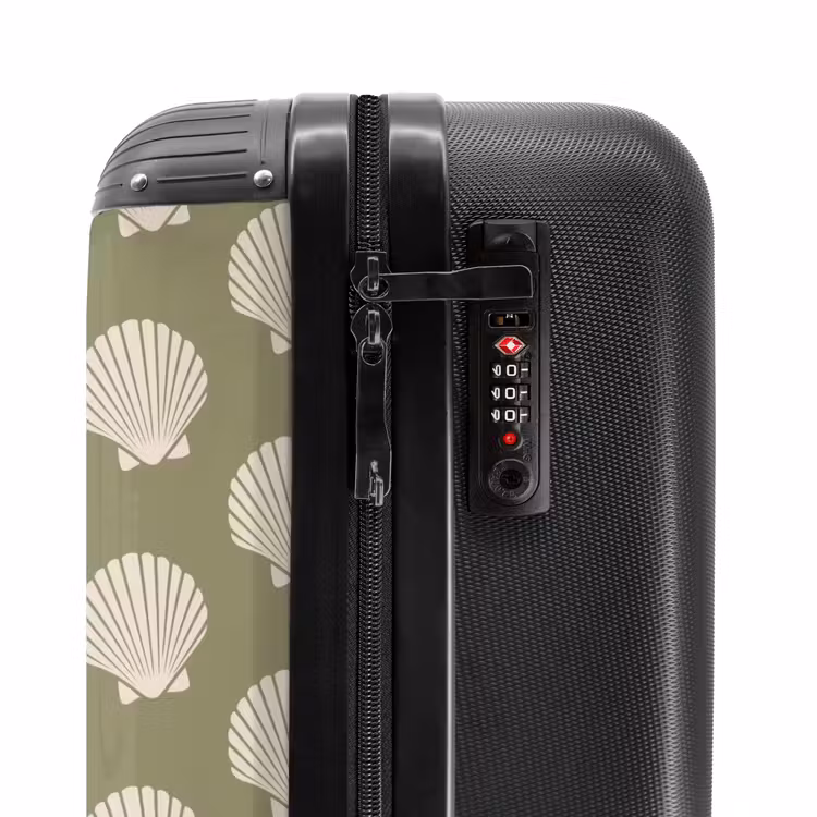 Valise - Motifs - Motif coquillage en gris-vert — 5