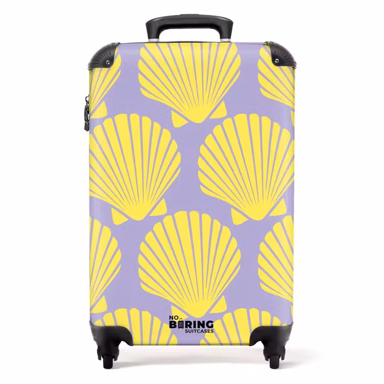 Valise - Motifs - Motif coquillage en lavande — 1