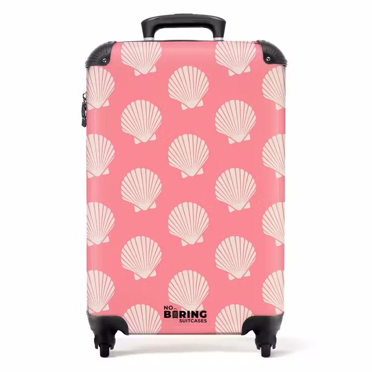 Valise - Motifs - Motif coquillage en rose tendre — 1