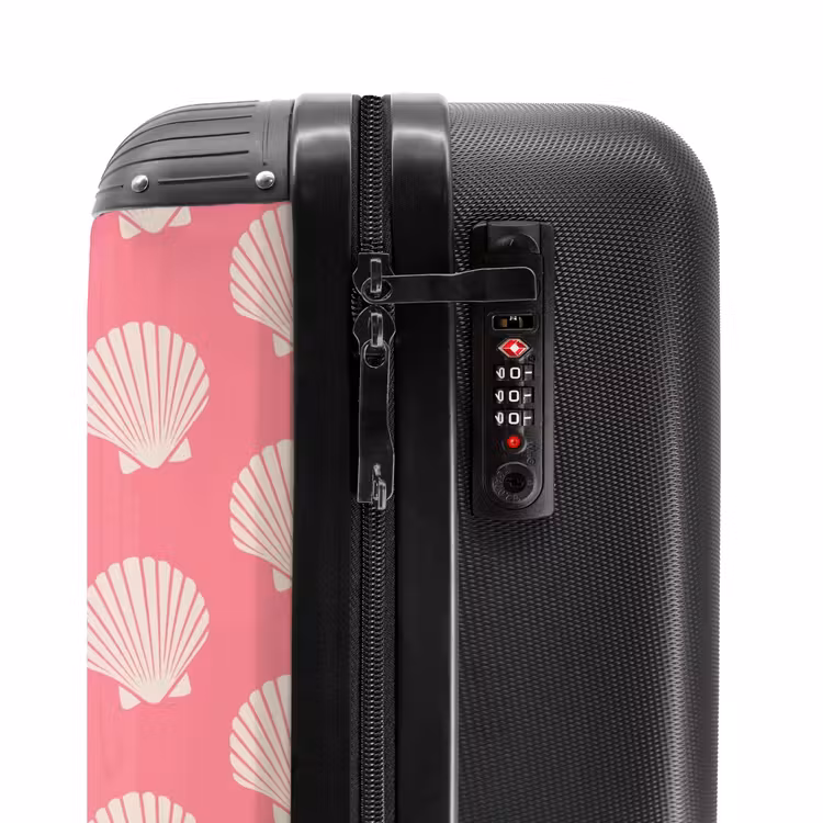 Valise - Motifs - Motif coquillage en rose tendre — 5