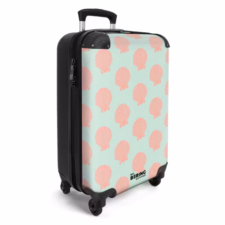 Valise - Motifs - Motif de coquillage en vert pastel — 2