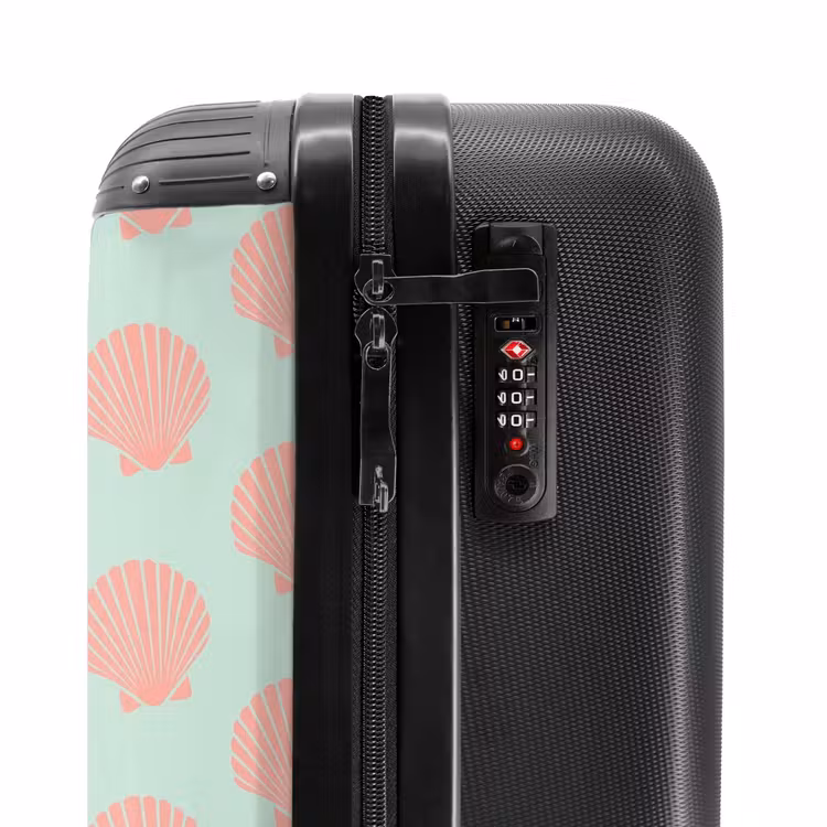 Valise - Motifs - Motif de coquillage en vert pastel — 5
