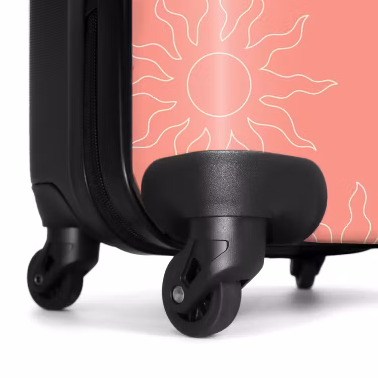 Valise - Motifs - Motif de soleil sur fond rose corail — 6