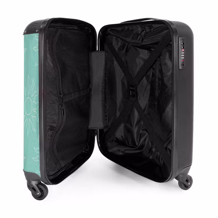Valise - Motifs - Motif de soleil sur fond vert menthe — 4