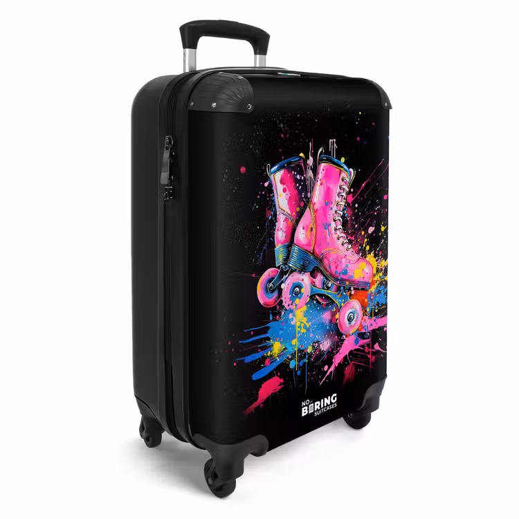 Valise - Patins à roulettes roses avec peinture — 2