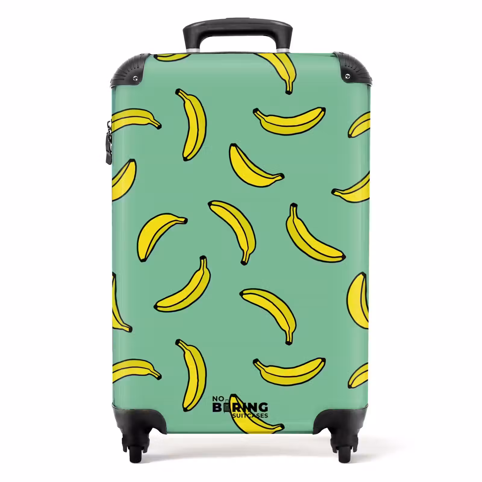 Valise - Motifs - Bananes sur vert menthe — 1