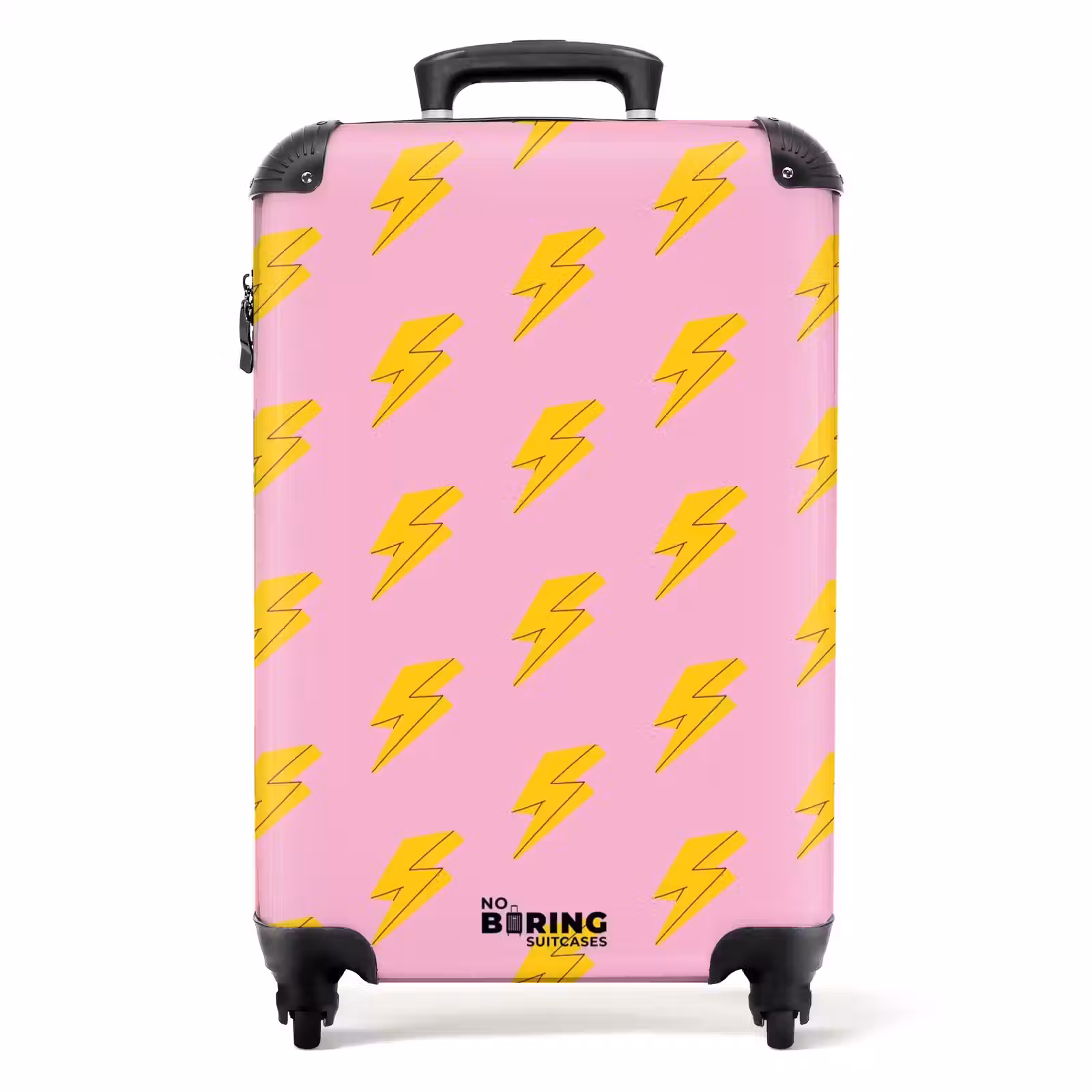 Valise - Motifs - Éclair jaune sur rose — 1