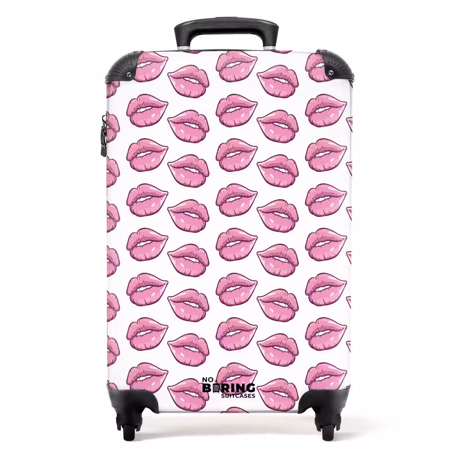 Valise - Motifs - Motif de lèvres roses sur fond blanc — 1