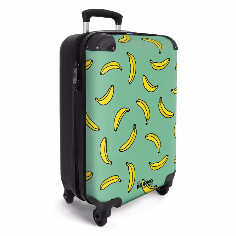 Valise - Motifs - Bananes sur vert menthe — 2