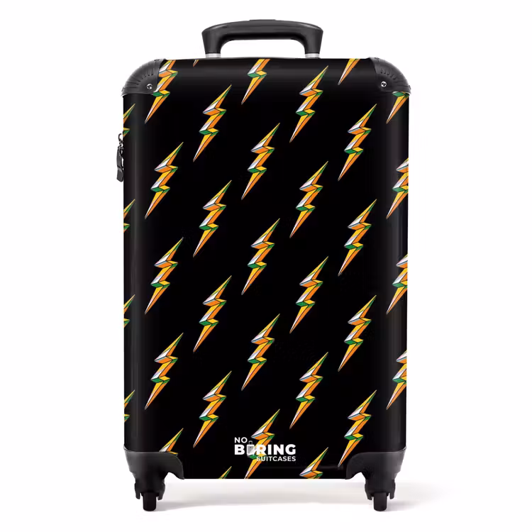 Valise - Motifs - Eclair doré sur fond noir — 1