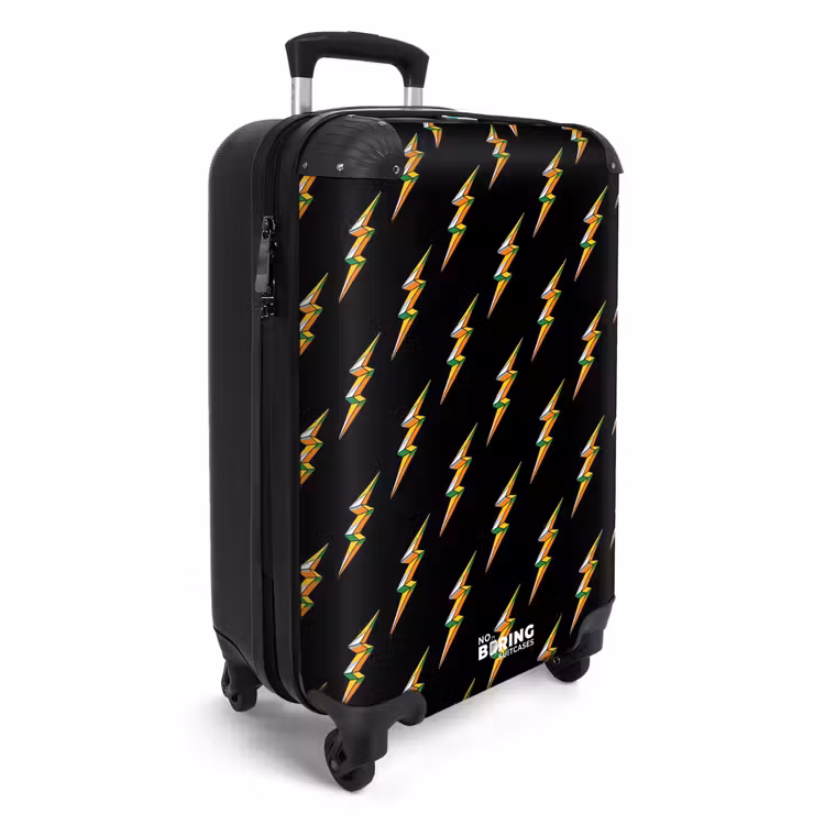 Valise - Motifs - Eclair doré sur fond noir — 2
