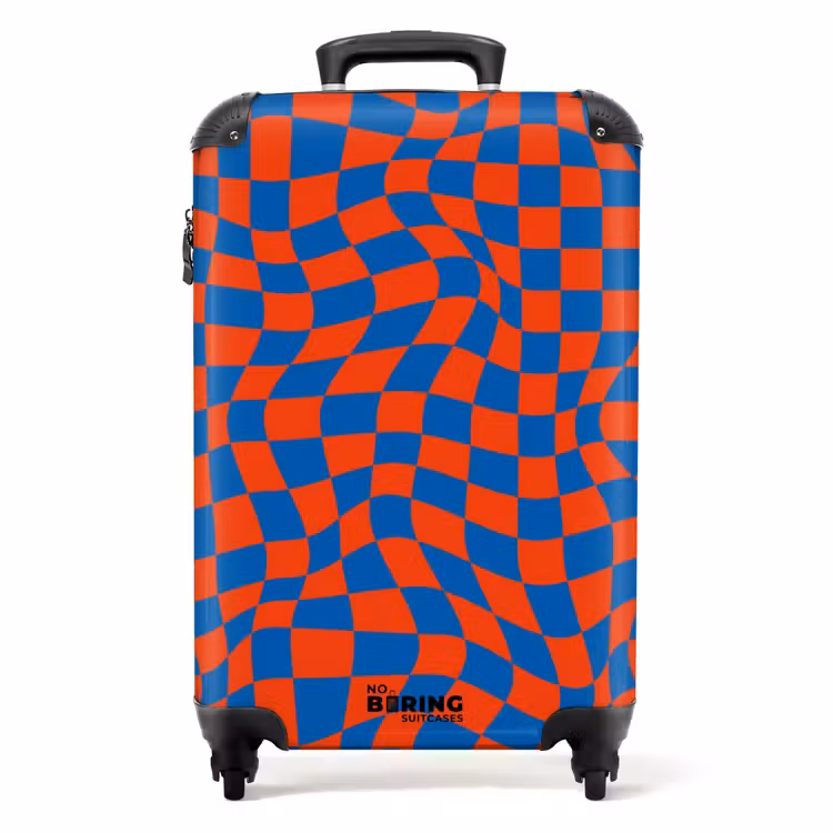 Valise - Motifs - Illusion d'optique en rouge et bleu — 1