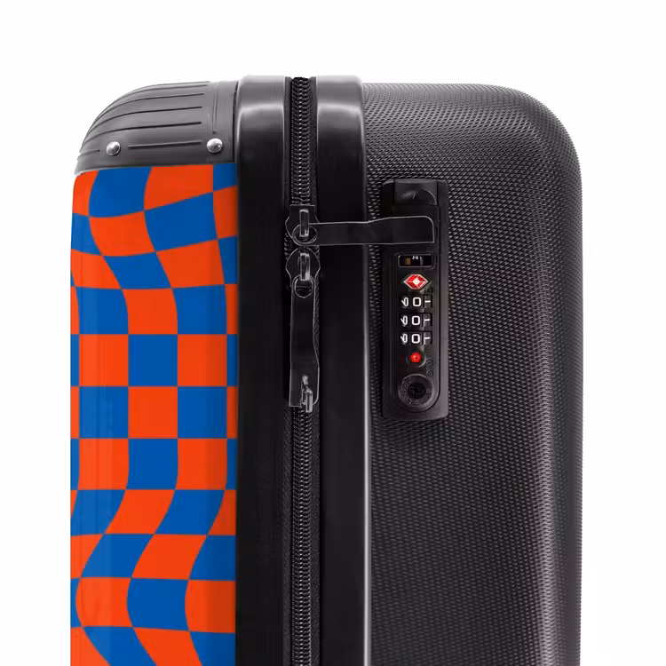 Valise - Motifs - Illusion d'optique en rouge et bleu — 5