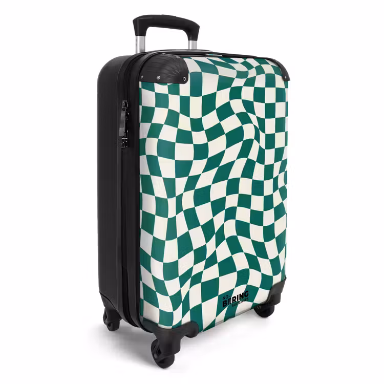 Valise - Motifs - Illusion d'optique en vert et blanc — 2