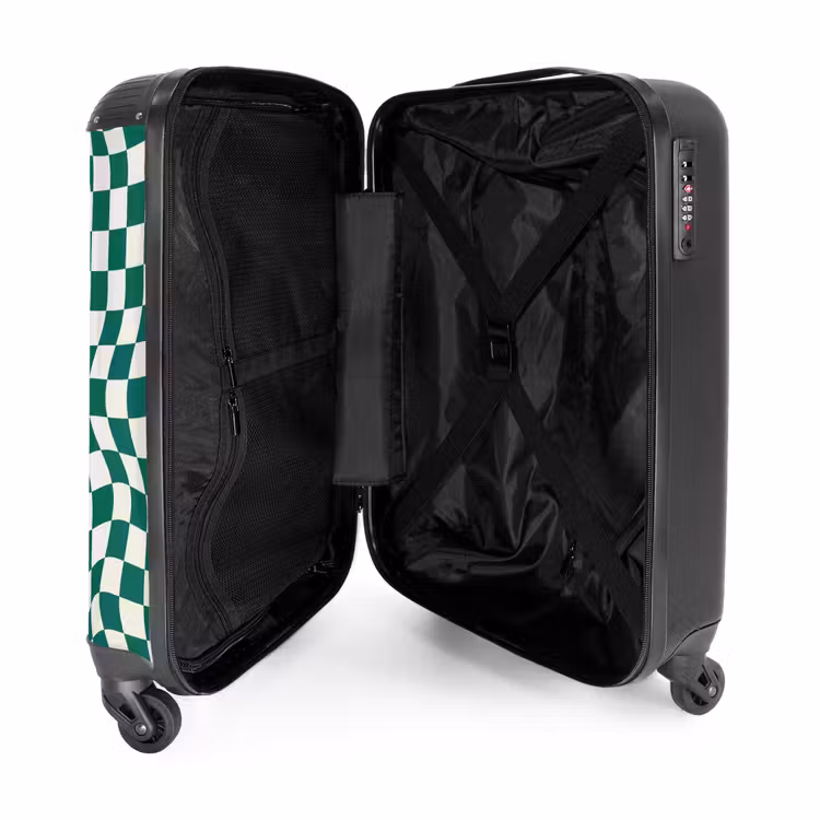 Valise - Motifs - Illusion d'optique en vert et blanc — 4