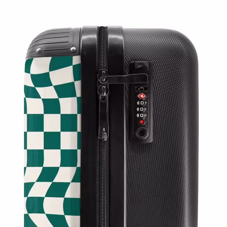 Valise - Motifs - Illusion d'optique en vert et blanc — 5