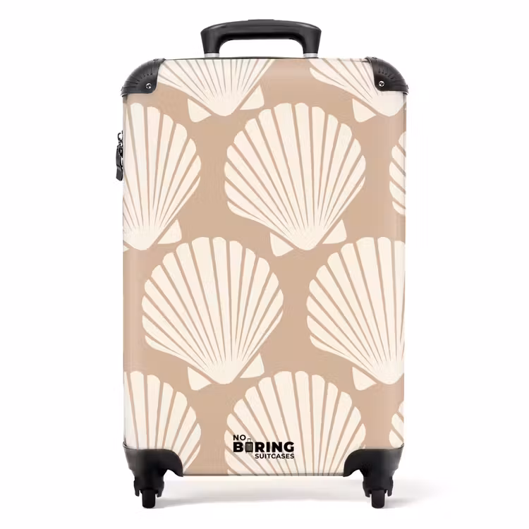 Valise - Motifs - Motif coquillage en beige clair — 1