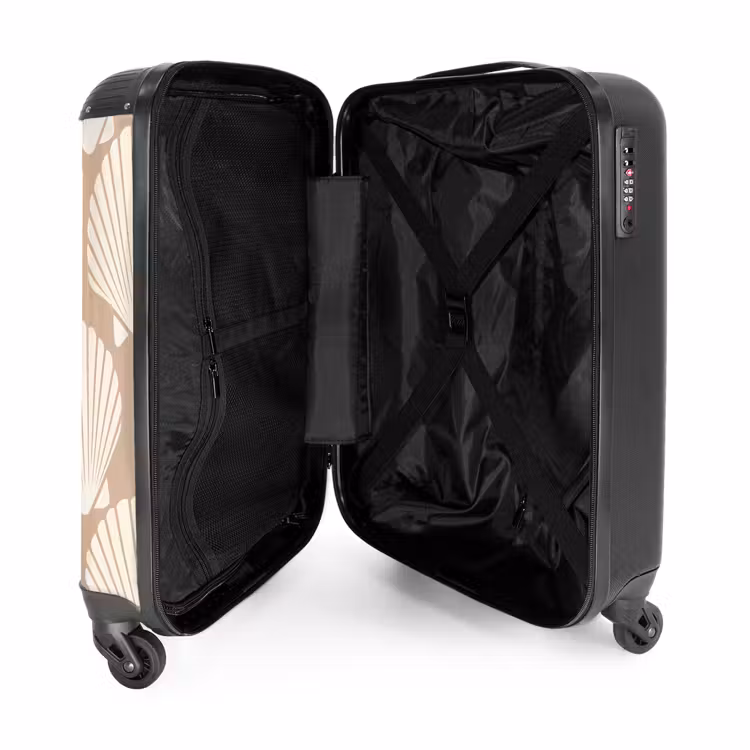 Valise - Motifs - Motif coquillage en beige clair — 4