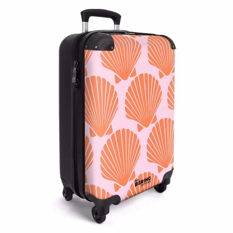 Valise - Motifs - Motif coquillage en rose pastel — 2