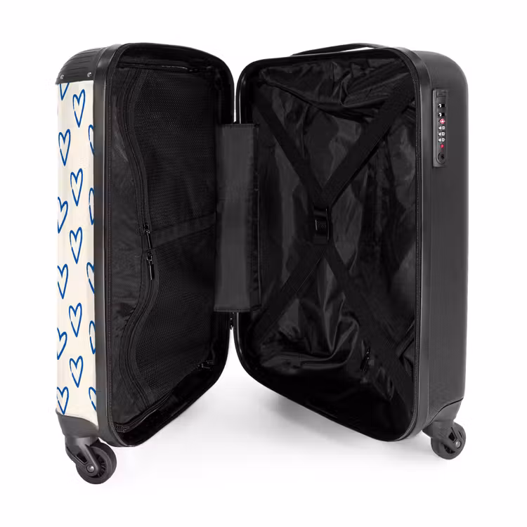 Valise - Motifs - Motif de cœurs bleus — 4