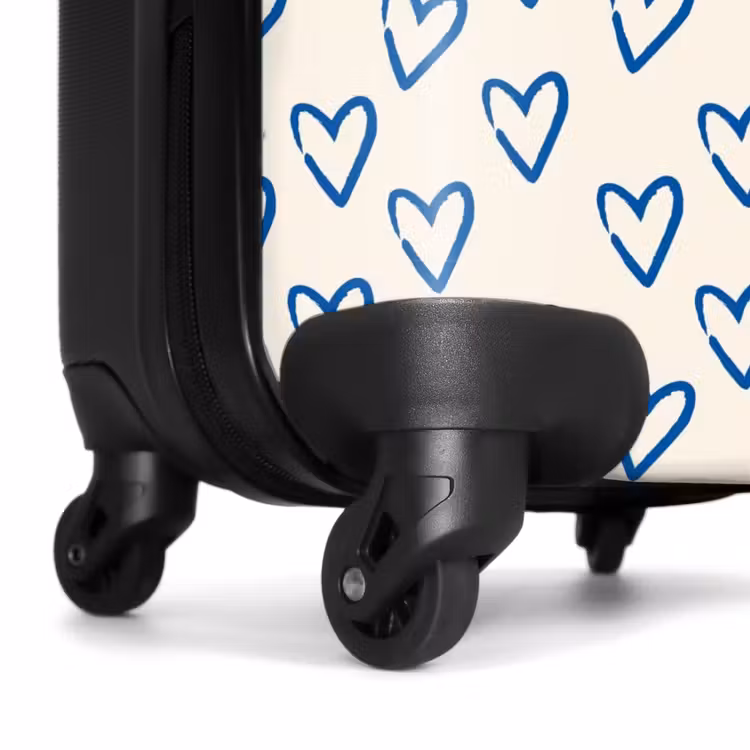 Valise - Motifs - Motif de cœurs bleus — 6