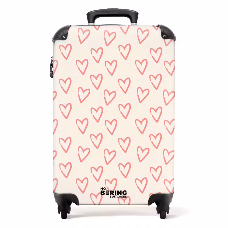 Valise - Motifs - Motif de cœurs roses — 1