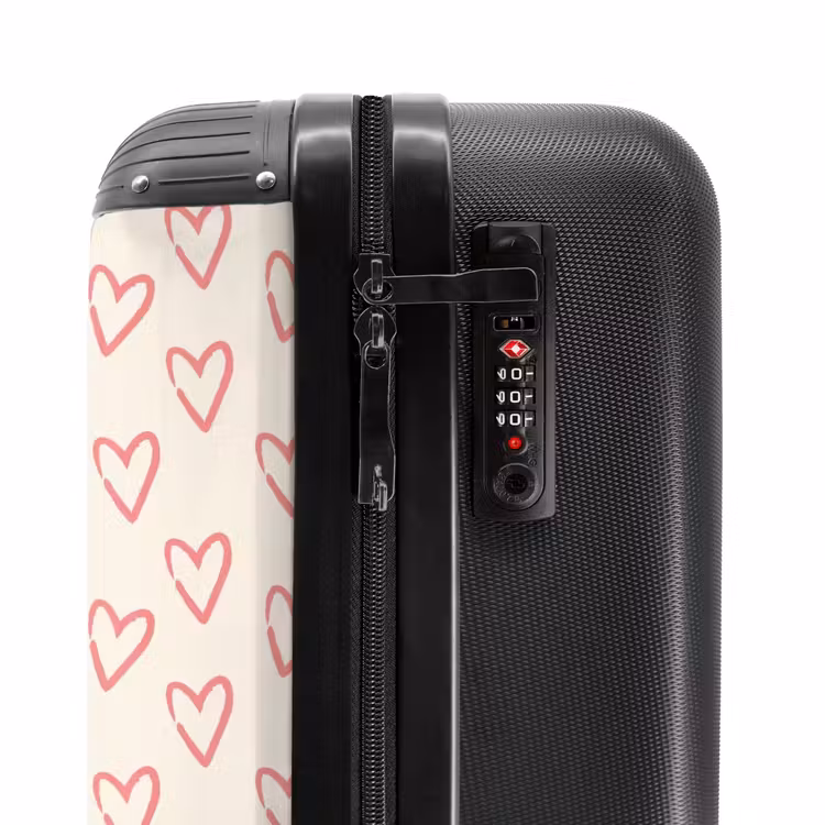 Valise - Motifs - Motif de cœurs roses — 5
