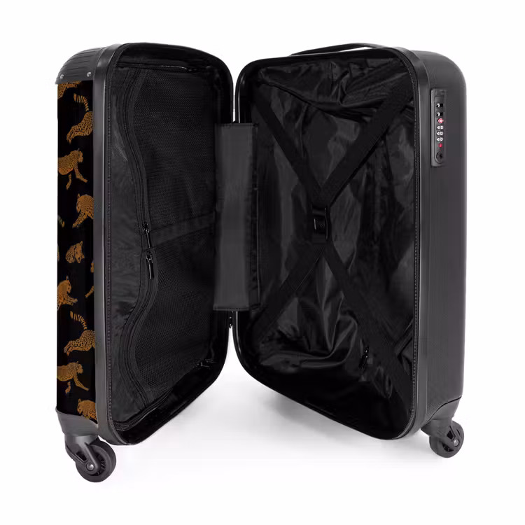 Valise - Motifs - Motif léopard sur fond noir — 4